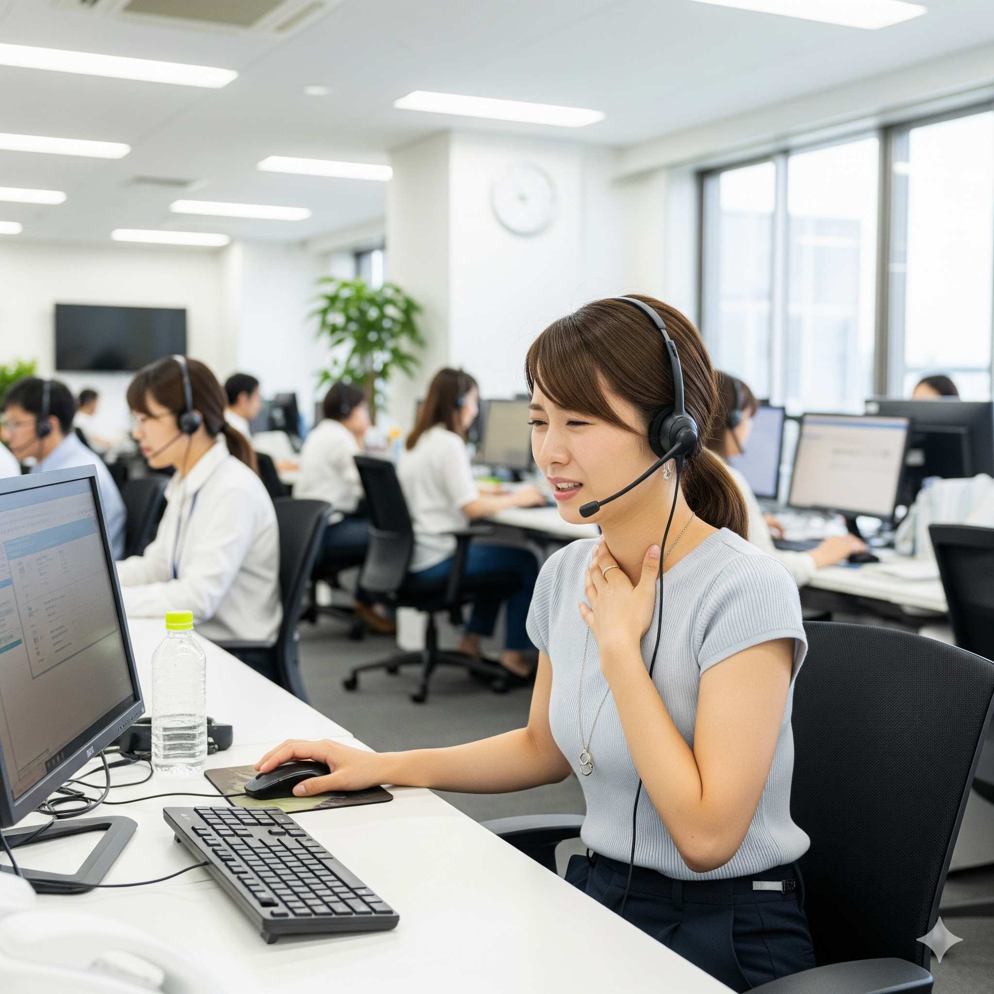コールセンター勤務者必見！なぜ喉を痛める？原因と正しい喉のケア方法を徹底解説